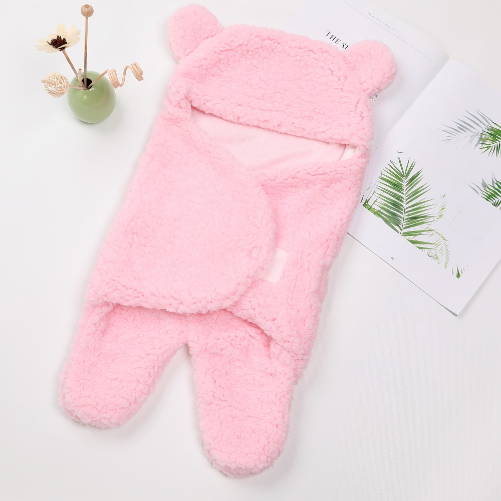Baby Sleeping Bag Baby Lamb Wool Sleeping Bag Thickened Anti-Startle Fall and Winter Newborn Swaddling Warp Quilt