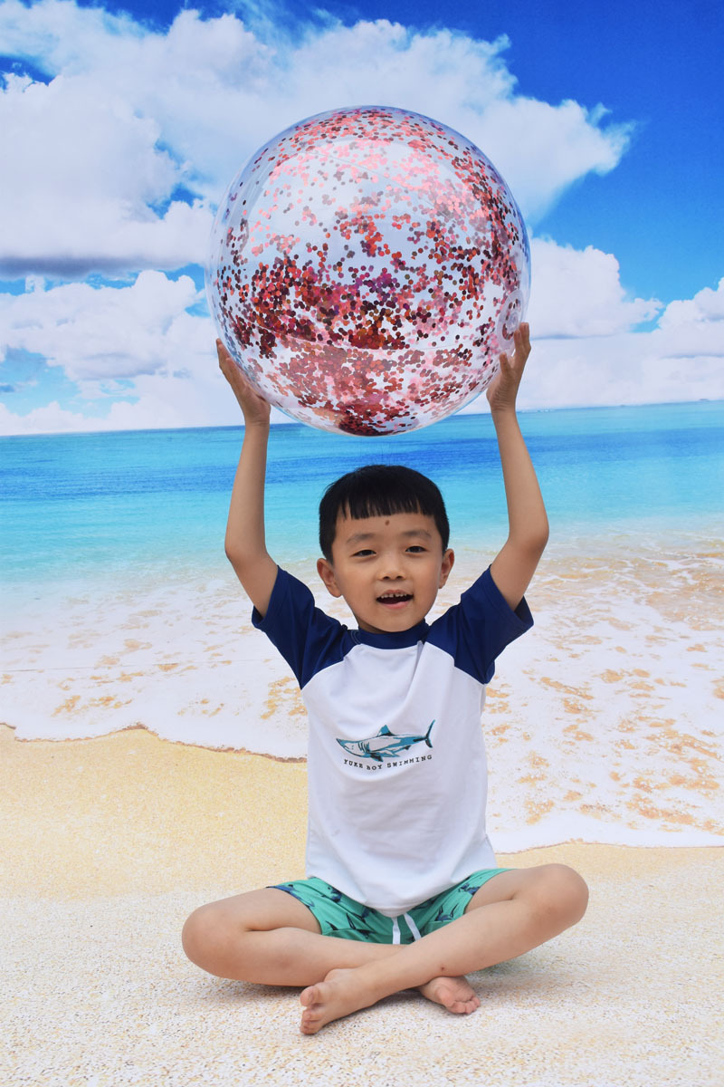 PVC inflatable Beach ball Transparent Flake ball Child Adult toy ball transparent Flake Beach ball filling ball