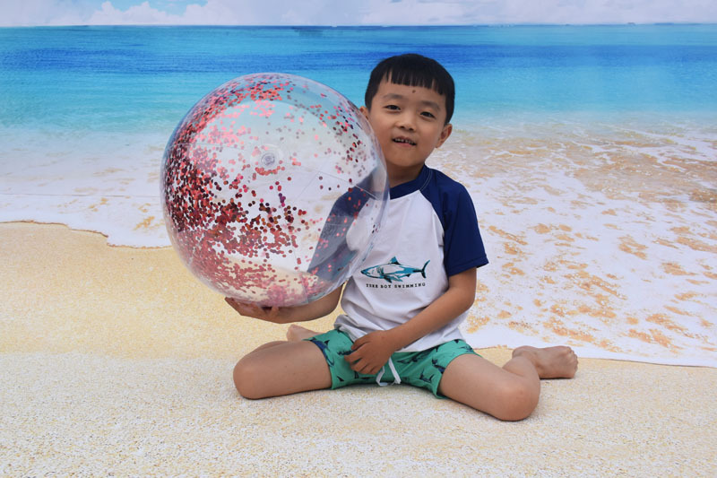 PVC inflatable Beach ball Transparent Flake ball Child Adult toy ball transparent Flake Beach ball filling ball