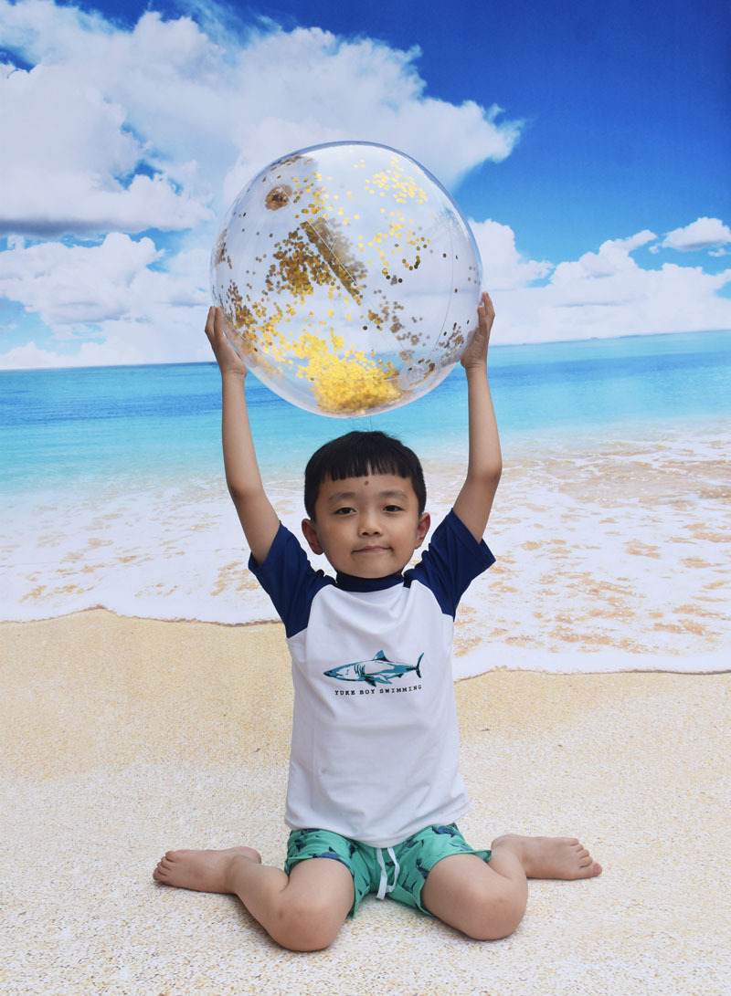 PVC inflatable Beach ball Transparent Flake ball Child Adult toy ball transparent Flake Beach ball filling ball
