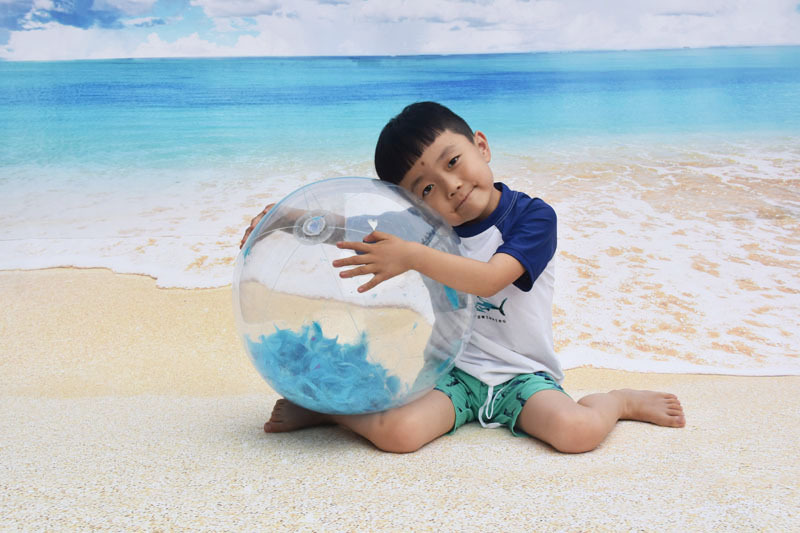 PVC inflatable Beach ball Transparent Flake ball Child Adult toy ball transparent Flake Beach ball filling ball