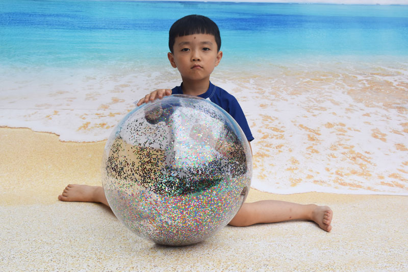 PVC inflatable Beach ball Transparent Flake ball Child Adult toy ball transparent Flake Beach ball filling ball
