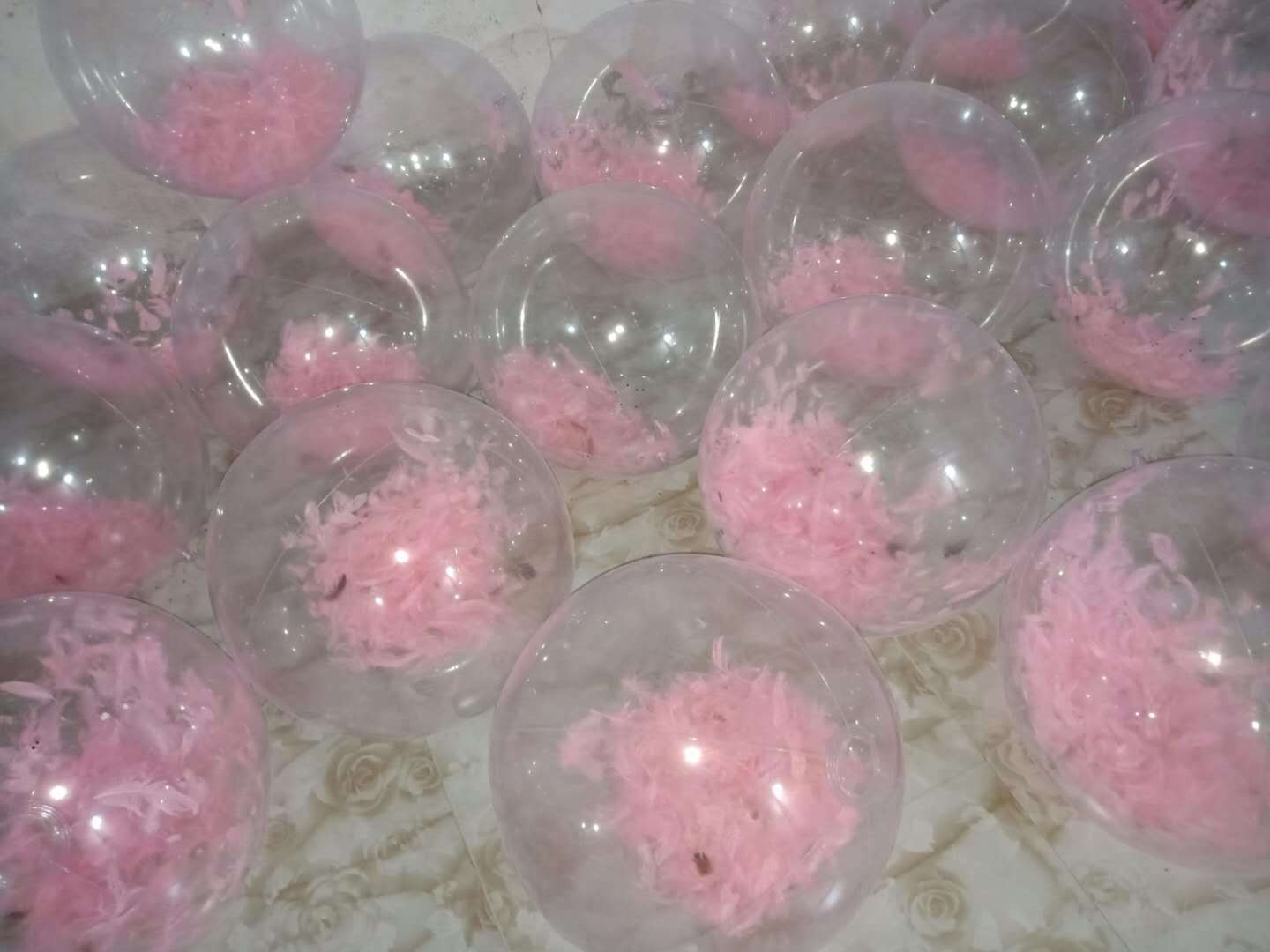 PVC inflatable Beach ball Transparent Flake ball Child Adult toy ball transparent Flake Beach ball filling ball