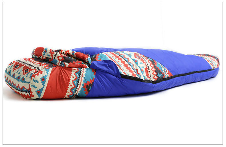 Folk style outdoor adult winter single down sleeping bag can be spliced -30 thick warm down sleeping bags