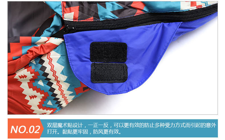 Folk style outdoor adult winter single down sleeping bag can be spliced -30 thick warm down sleeping bags