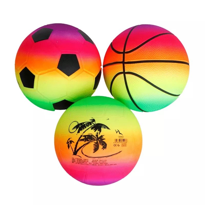 Children&#039;s Thickened PVC Material Pat Ball Rainbow Edition Beach Volleyball Pat Ball Color Ball