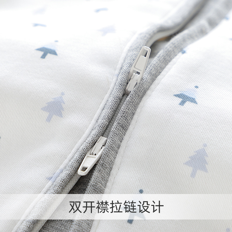 Split Leg Type Children Sleeping Bag Autumn and Winter Clip No. 400 Cotton Infant Warp Anti-Kicking Blanket Sleeping Bag