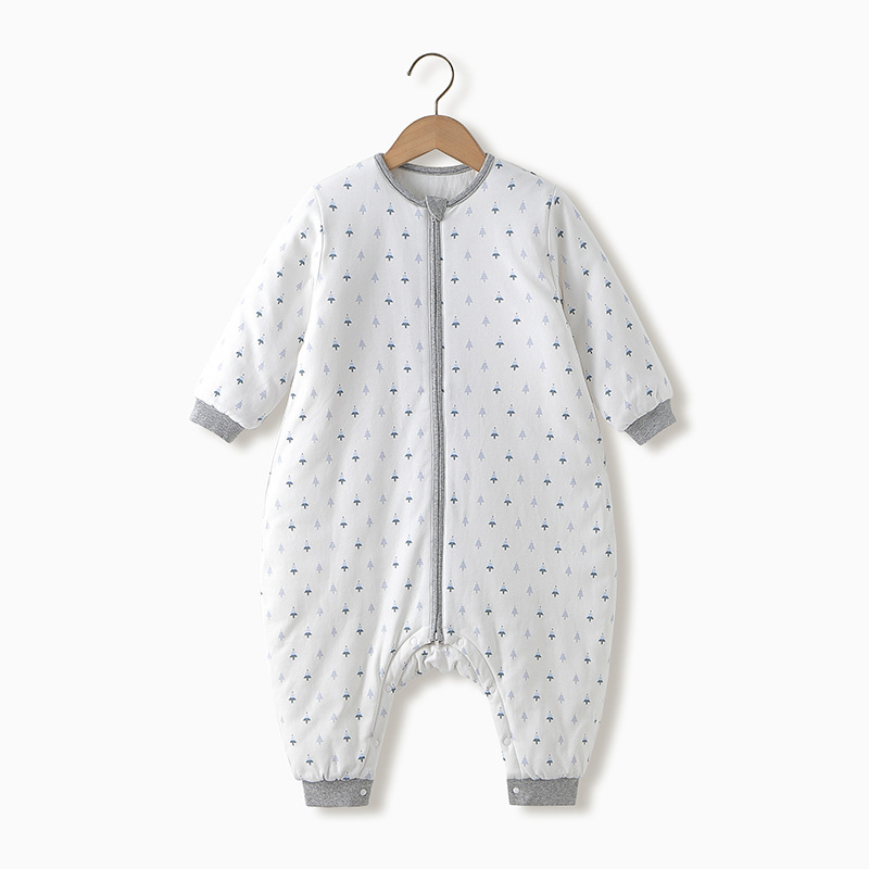 Split Leg Type Children Sleeping Bag Autumn and Winter Clip No. 400 Cotton Infant Warp Anti-Kicking Blanket Sleeping Bag