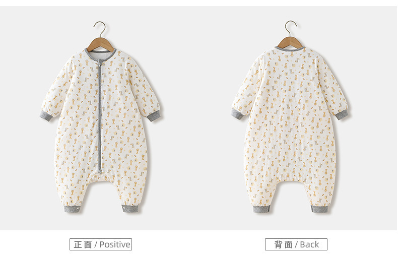 Split Leg Type Children Sleeping Bag Autumn and Winter Clip No. 400 Cotton Infant Warp Anti-Kicking Blanket Sleeping Bag