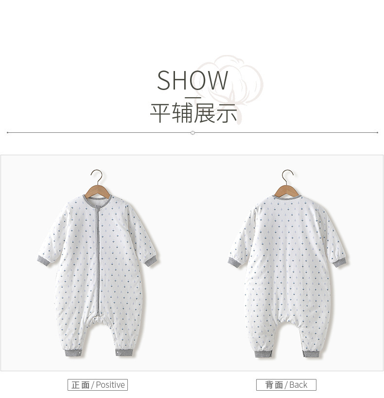 Split Leg Type Children Sleeping Bag Autumn and Winter Clip No. 400 Cotton Infant Warp Anti-Kicking Blanket Sleeping Bag