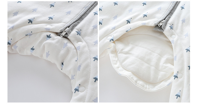 Split Leg Type Children Sleeping Bag Autumn and Winter Clip No. 400 Cotton Infant Warp Anti-Kicking Blanket Sleeping Bag