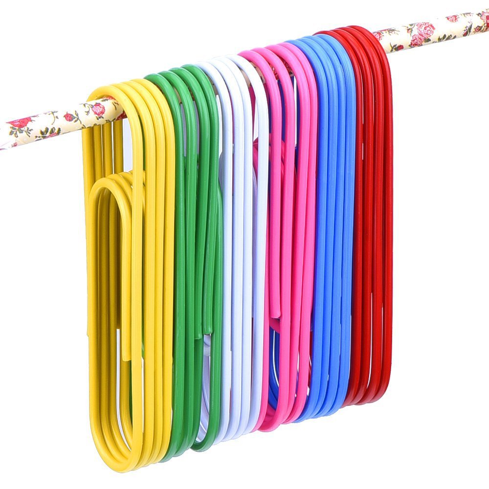 [Factory Sales] Color Plastic-Covered Paper Clip Nickel Plated Silver Cartoon Paper Clip 100mm Paper Clip