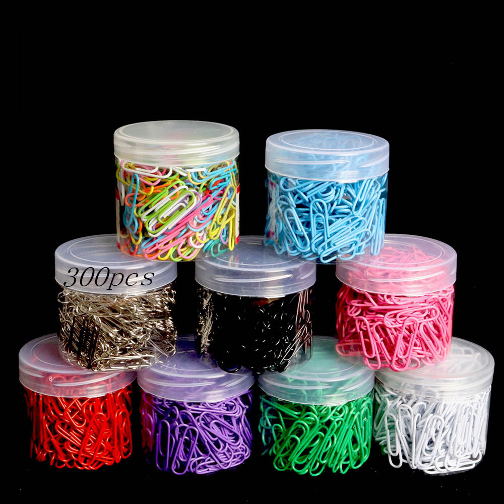 Metal Paper Clip Color Paper Clip Barrel Creative Multi-Color Cartoon Paper Clip Customization Desktop Products 28mm