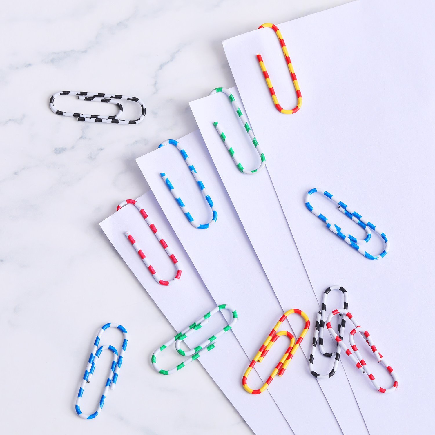 Metal Paper Clip Color Paper Clip Barrel Creative Multi-Color Cartoon Paper Clip Customization Desktop Products 28mm