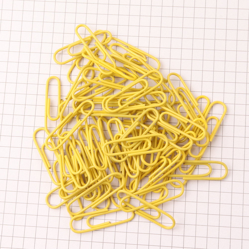 Metal Paper Clip Color Paper Clip Barrel Creative Multi-Color Cartoon Paper Clip Customization Desktop Products 28mm