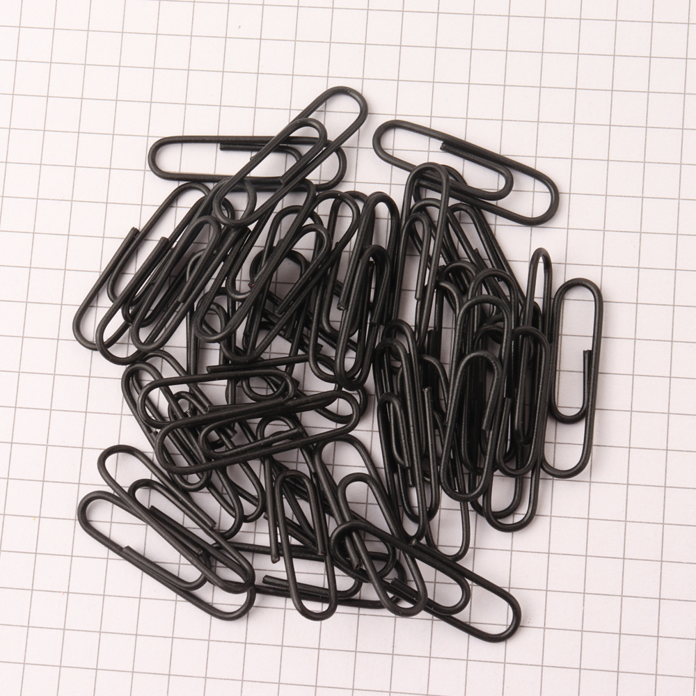 Metal Paper Clip Color Paper Clip Barrel Creative Multi-Color Cartoon Paper Clip Customization Desktop Products 28mm
