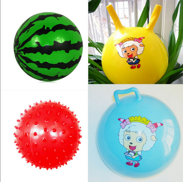 Hot Sale Children&#039;s Toys Watermelon Ball Cartoon Pattern PVC Inflatable Ball Ball Knob Rubber Ball Factory Wholesale