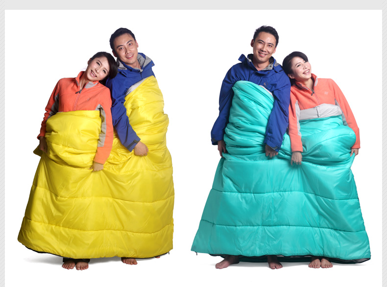 Outdoor double sleeping bag for the autumn and winter camping envelope type of sleeping bags