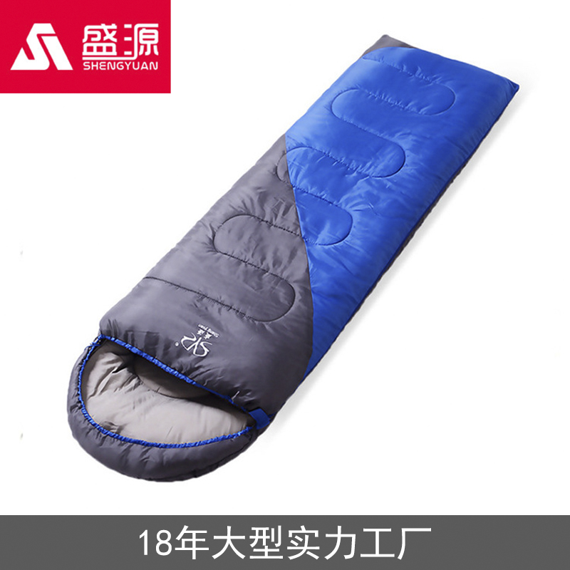 Outdoor four seasons adult thick warm lunch break light camping double indoor sleeping bag