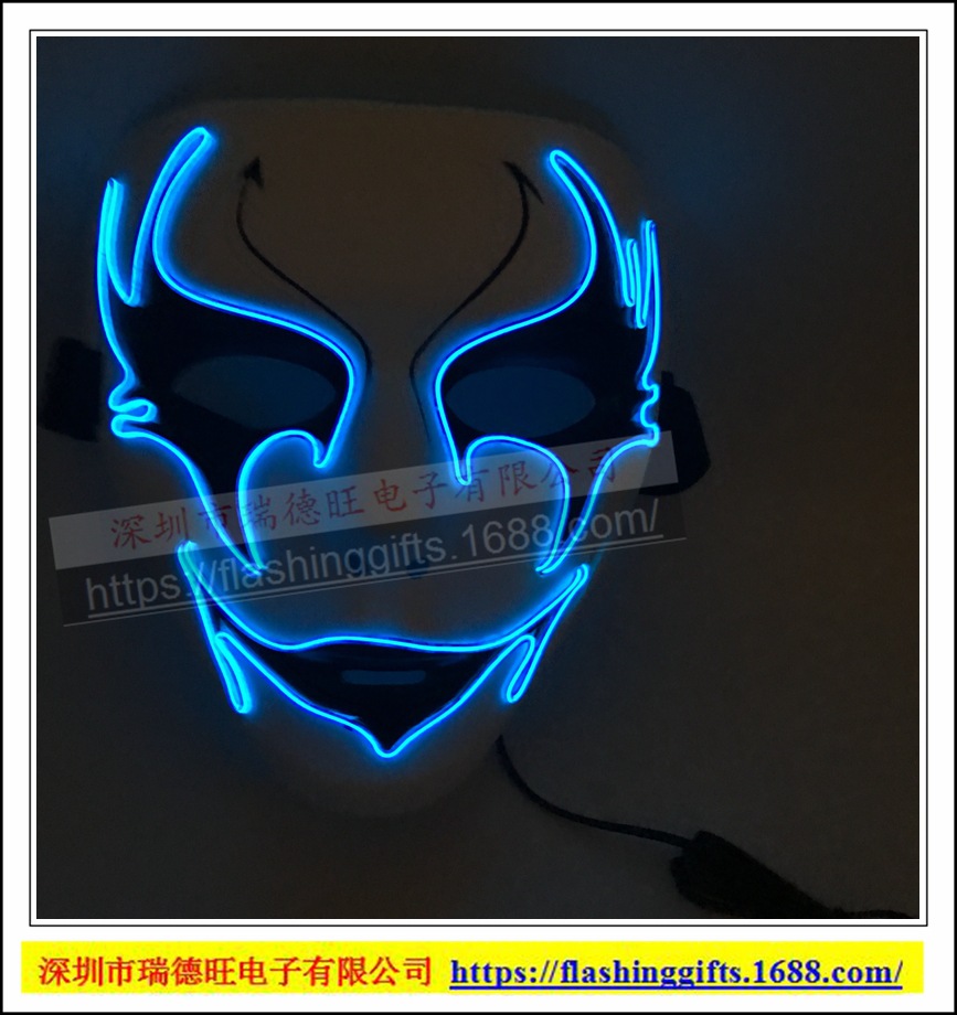 Halloween Glow mask PVC hand-painted bird's eye Ball V for vendetta mask flashing a cloud from the earth