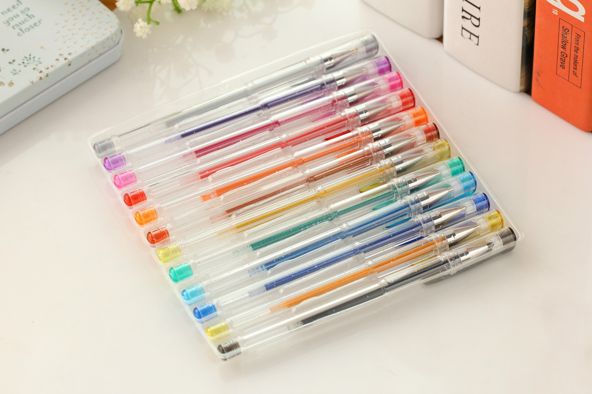 Spot Factory Direct Sales 60 Color Gel Pen Set Pen Set Fluorescent Pen Flash Pen Metallic Pen Set