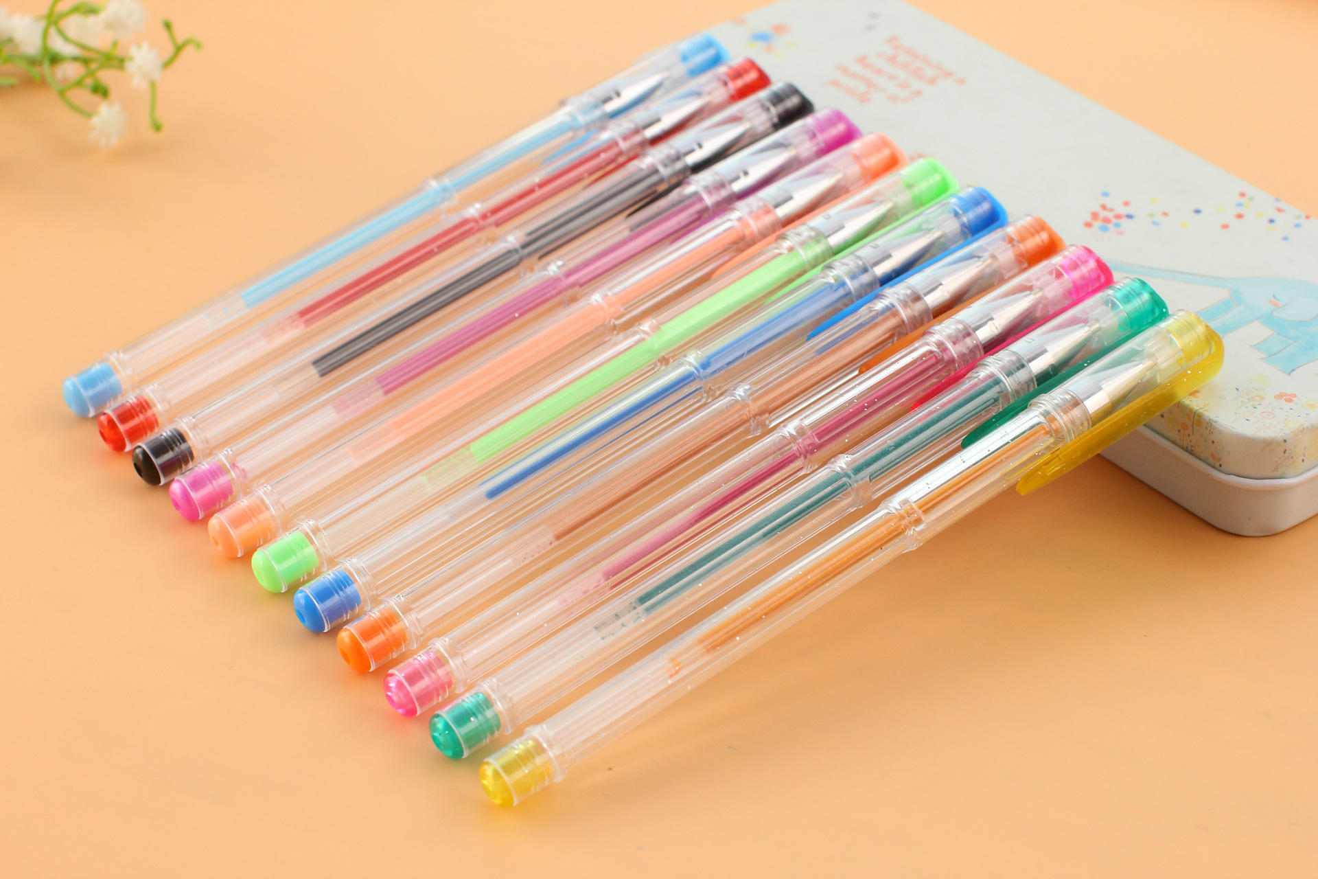 Spot Factory Direct Sales 60 Color Gel Pen Set Pen Set Fluorescent Pen Flash Pen Metallic Pen Set