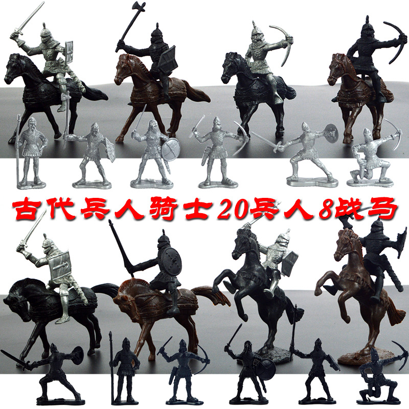 Medieval Soldier Model Warrior Knight Model Decoration Ancient Cavalry War Horse War Toy Set Medieval Soldier Model Warrior Knight Model Decoration Ancient Cavalry War Horse War Toy Set
