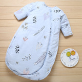 2021 Autumn and Winter Thickening Children Sleeping Bag Combed Cotton Baby Split Leg Sleeping Bag Cartoon Pure Cotton Baby Sleeping Bag Removable Sleeve