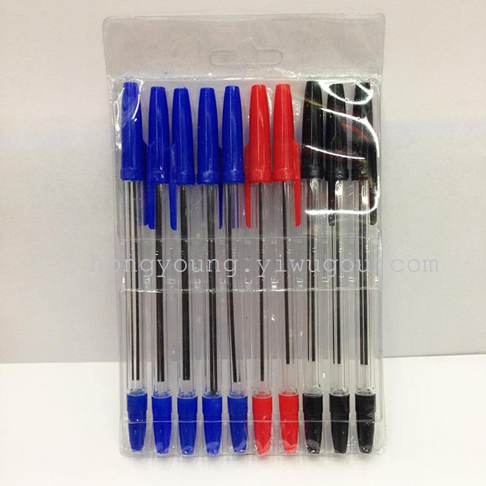 Color ball point pen 10 color 12 color 6 color simple ball point pen PVC Bag Set