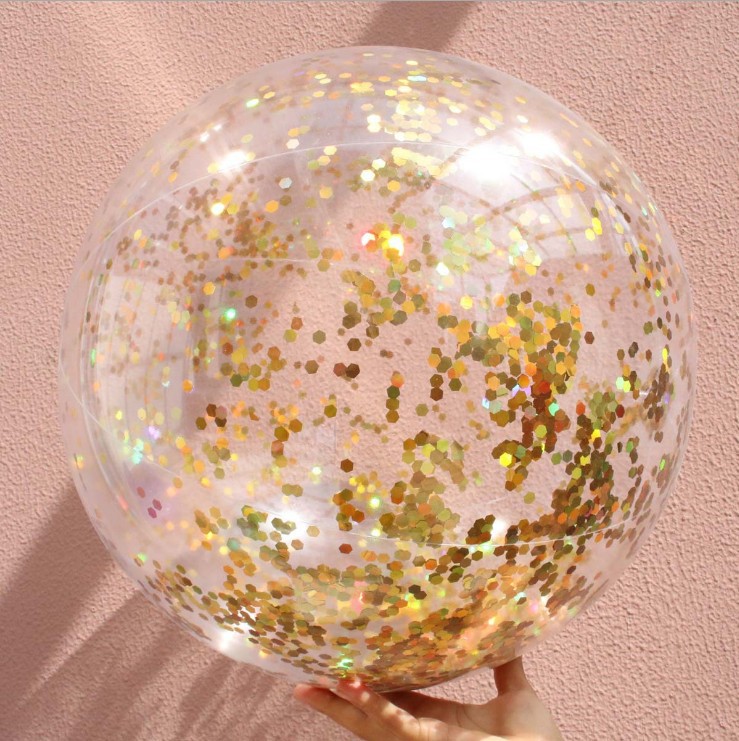 Internet Celebrity Transparent PVC Gold Leaf Flash Ball Water Toy Photo Props Inflatable Sequins Beach Ball Internet Celebrity Transparent PVC Gold Leaf Flash Ball Water Toy Photo Props Inflatable Sequins Beach Ball