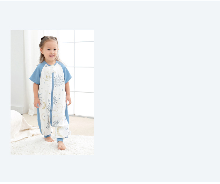 Baby Sleeping Bag Short Sleeve Long Sleeve Gauze Sleeping Bag Children's Gauze Stitching Split Leg Sleeping Bag Baby Anti-Kick Quilt Baby Sleeping Bag Short Sleeve Long Sleeve Gauze Sleeping Bag Children's Gauze Stitching Split Leg Sleeping Bag Baby Anti-Kick Quilt