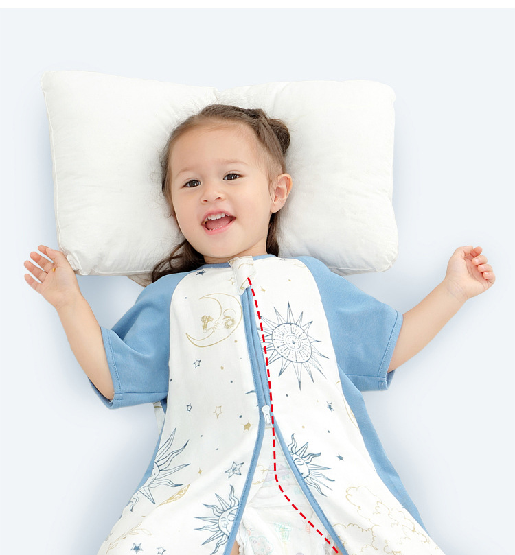 Baby Sleeping Bag Short Sleeve Long Sleeve Gauze Sleeping Bag Children's Gauze Stitching Split Leg Sleeping Bag Baby Anti-Kick Quilt Baby Sleeping Bag Short Sleeve Long Sleeve Gauze Sleeping Bag Children's Gauze Stitching Split Leg Sleeping Bag Baby Anti-Kick Quilt