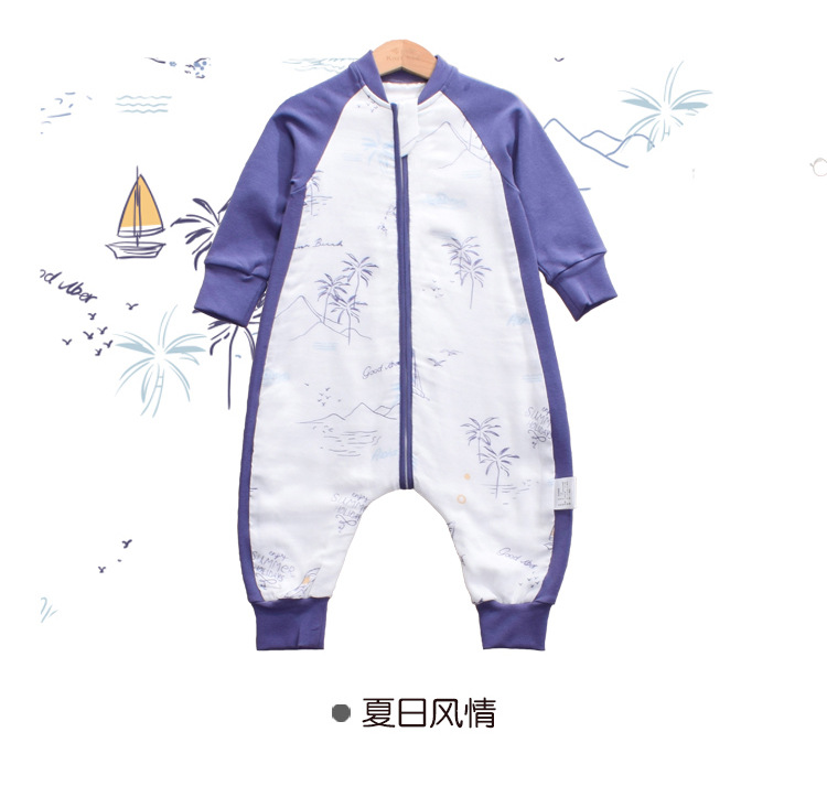 Baby Sleeping Bag Short Sleeve Long Sleeve Gauze Sleeping Bag Children's Gauze Stitching Split Leg Sleeping Bag Baby Anti-Kick Quilt Baby Sleeping Bag Short Sleeve Long Sleeve Gauze Sleeping Bag Children's Gauze Stitching Split Leg Sleeping Bag Baby Anti-Kick Quilt