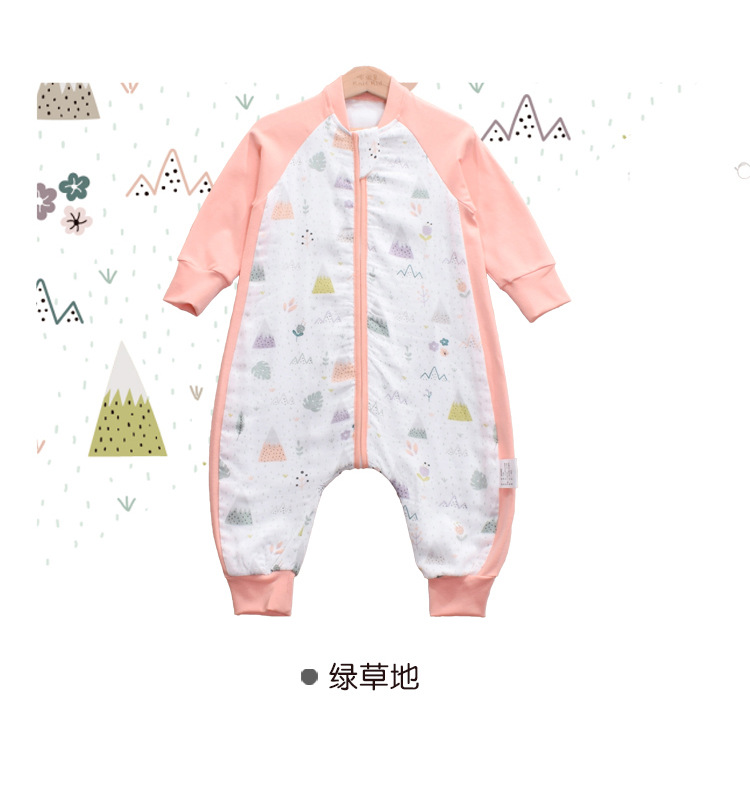 Baby Sleeping Bag Short Sleeve Long Sleeve Gauze Sleeping Bag Children's Gauze Stitching Split Leg Sleeping Bag Baby Anti-Kick Quilt Baby Sleeping Bag Short Sleeve Long Sleeve Gauze Sleeping Bag Children's Gauze Stitching Split Leg Sleeping Bag Baby Anti-Kick Quilt