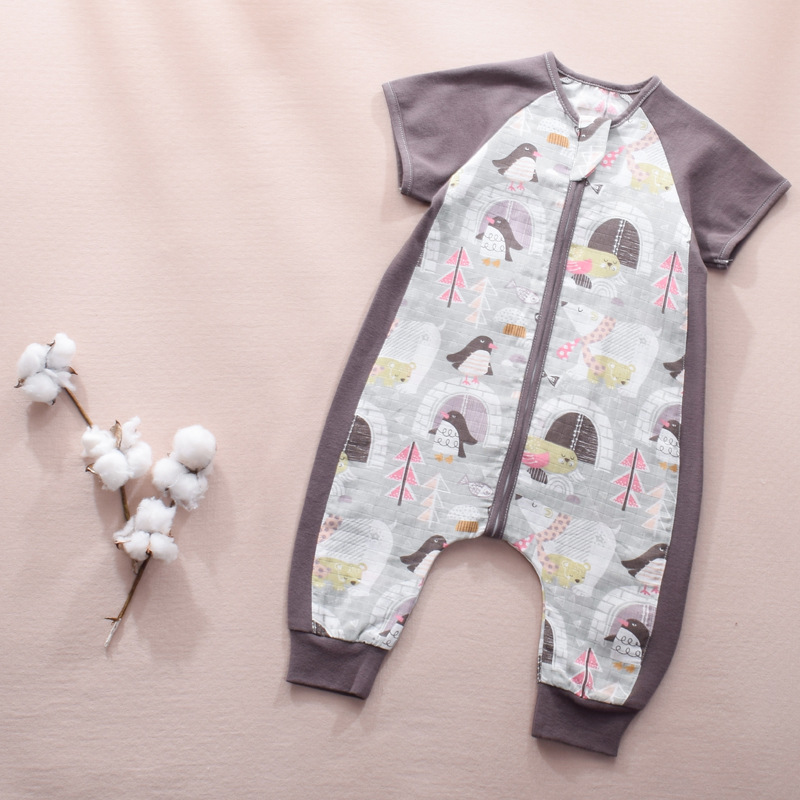 Baby Sleeping Bag Short Sleeve Long Sleeve Gauze Sleeping Bag Children's Gauze Stitching Split Leg Sleeping Bag Baby Anti-Kick Quilt Baby Sleeping Bag Short Sleeve Long Sleeve Gauze Sleeping Bag Children's Gauze Stitching Split Leg Sleeping Bag Baby Anti-Kick Quilt