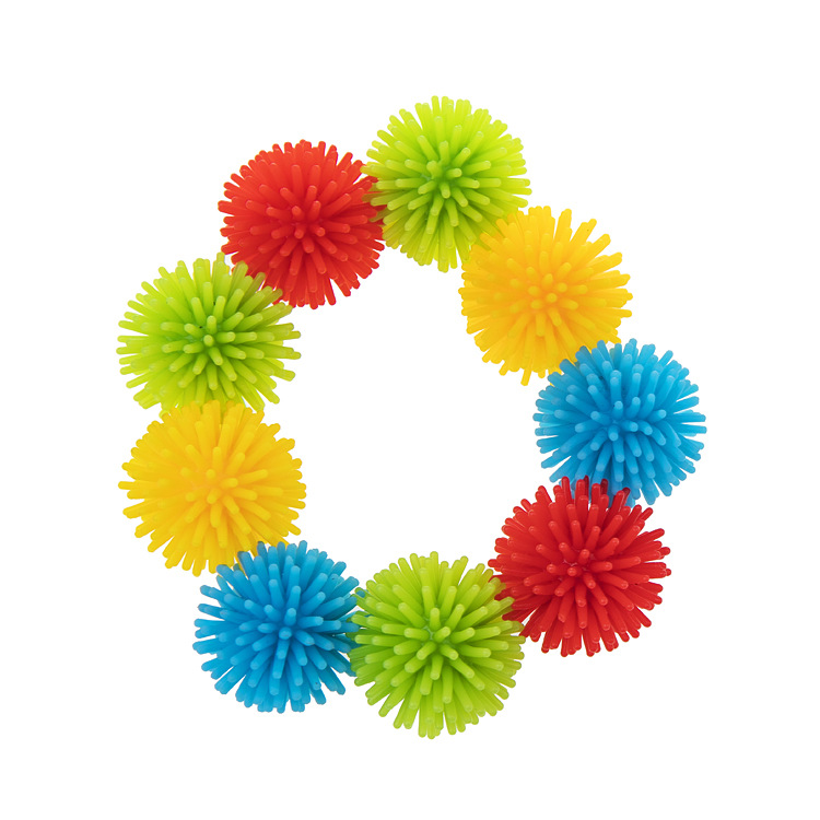 Cross-Border Hot 30mm Puffer Ball PVC Burr Ball Bayberry Ball Pinch Massage Ball Decompression Decompression Toy