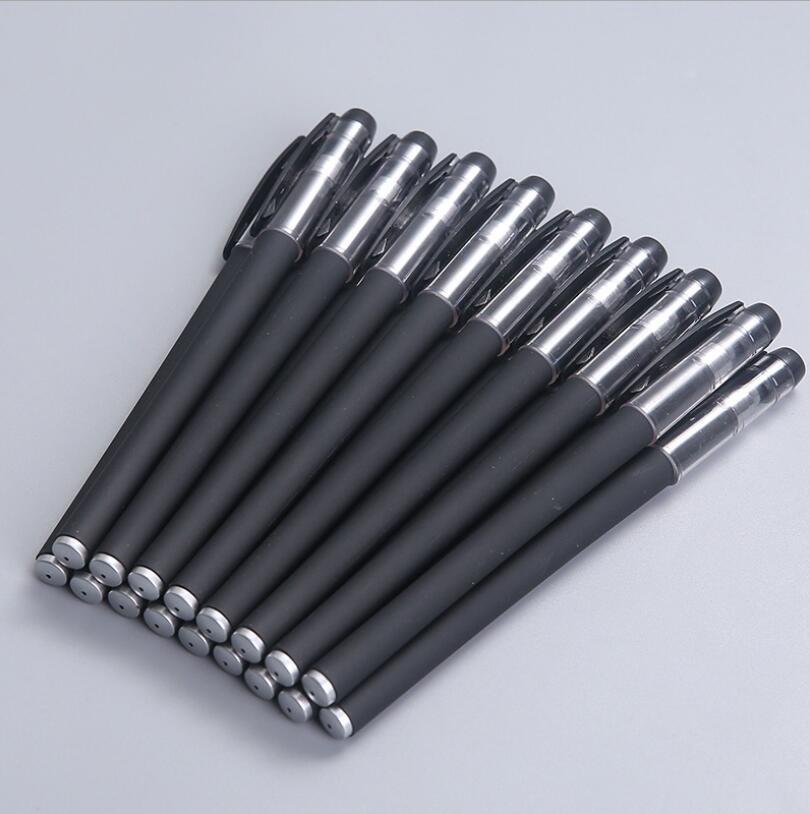 Customizable Black Frosted Gel Pen Wholesale Student Exam Business Signature Pen Blue 0.5 Bullet Water