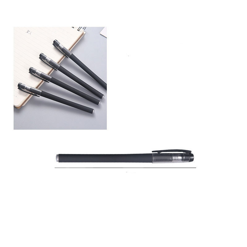 Customizable Black Frosted Gel Pen Wholesale Student Exam Business Signature Pen Blue 0.5 Bullet Water