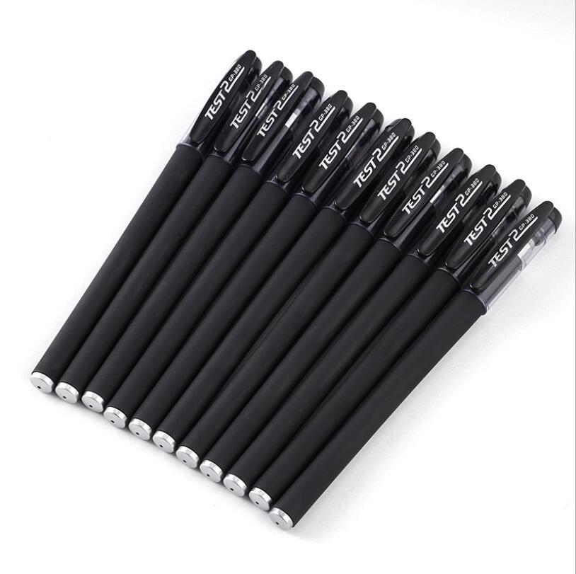 Customizable Black Frosted Gel Pen Wholesale Student Exam Business Signature Pen Blue 0.5 Bullet Water