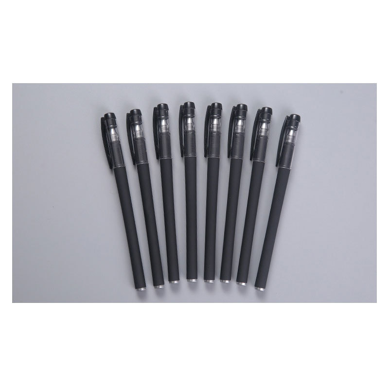 Customizable Black Frosted Gel Pen Wholesale Student Exam Business Signature Pen Blue 0.5 Bullet Water