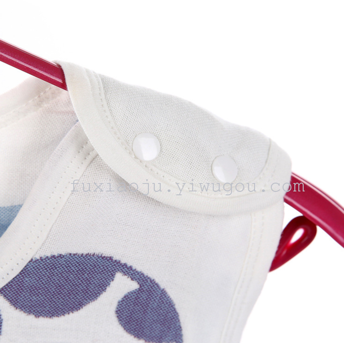 Six layers of organic cotton gauze mushroom sleeping bag child anti kick quilt vest type jacquard sleeping bag