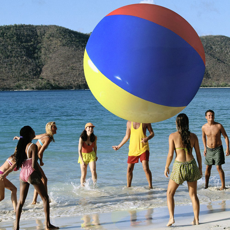 PVC Inflatable Super Large Football Kindergarten Activity Throwing Ball Children's Toys Blowing Beach Ball