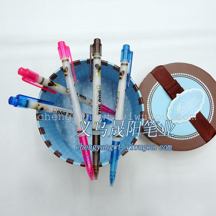 CY-200 dog head patterns membrane push ballpoint pen ballpoint pens advertising custom-made flower films