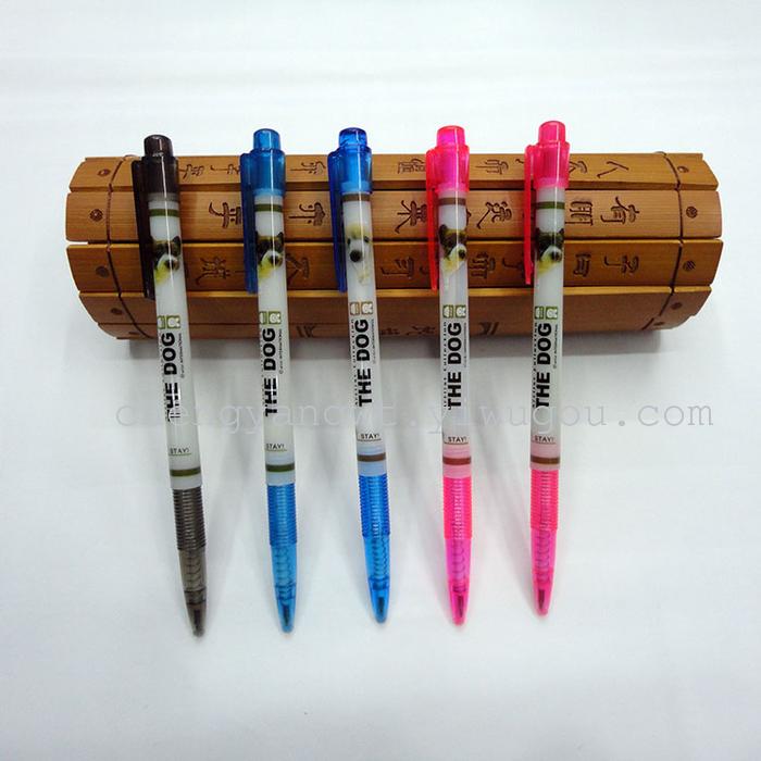 CY-200 dog head patterns membrane push ballpoint pen ballpoint pens advertising custom-made flower films