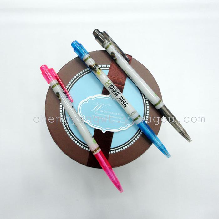 CY-200 dog head patterns membrane push ballpoint pen ballpoint pens advertising custom-made flower films