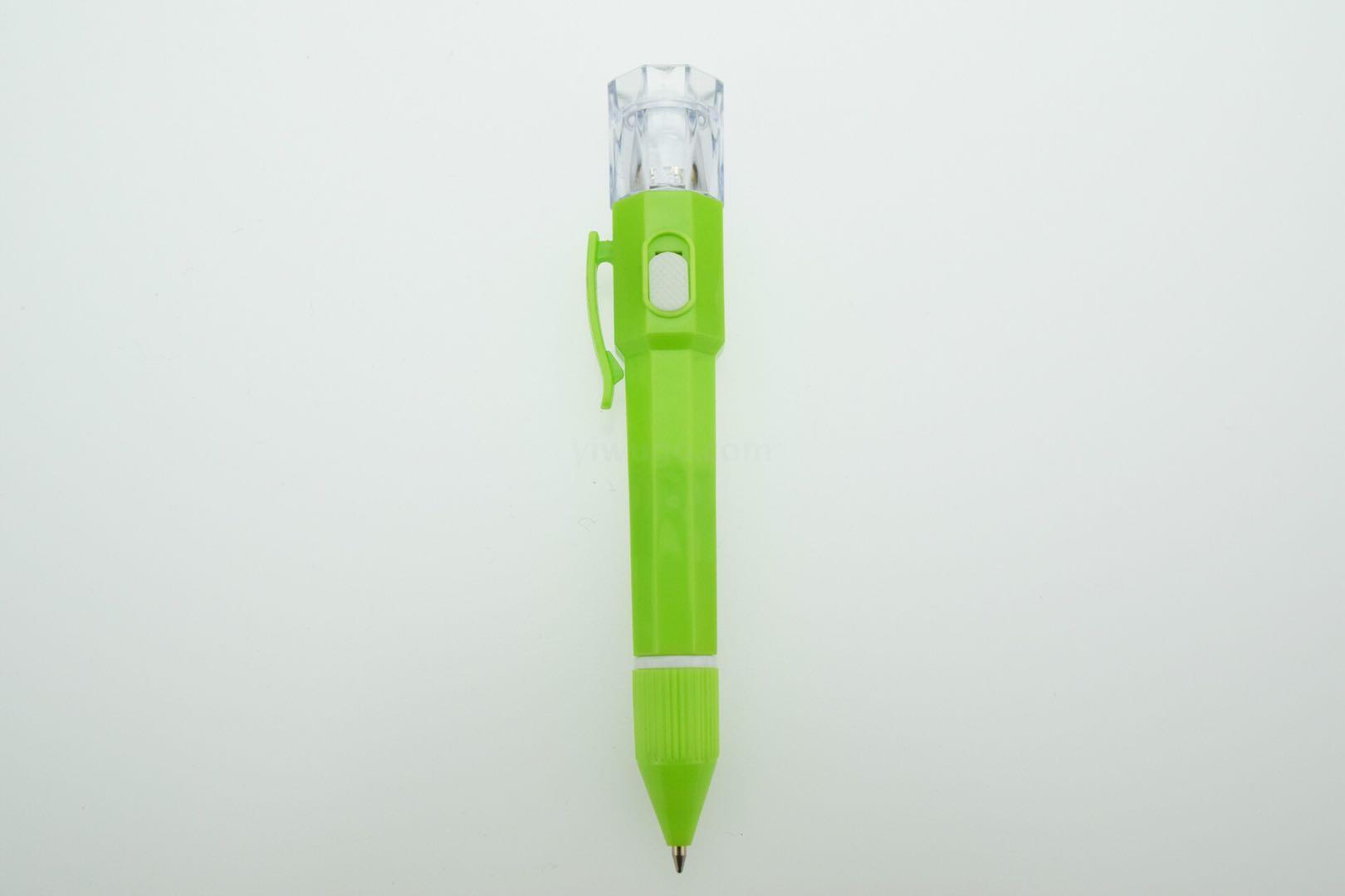 Creative Fun Flashlight Luminous Pen Monochromatic Lamp Color Light Rotating Core Flashlight Ballpoint Pen Signature Pen