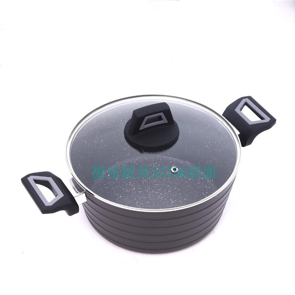 Manufacturers direct household wheat stone lampblack non - stick pan, a five - piece set with shovel spoon, frying pan, soup pan set Manufacturers direct household wheat stone lampblack non - stick pan, a five - piece set with shovel spoon, frying pan, soup pan set