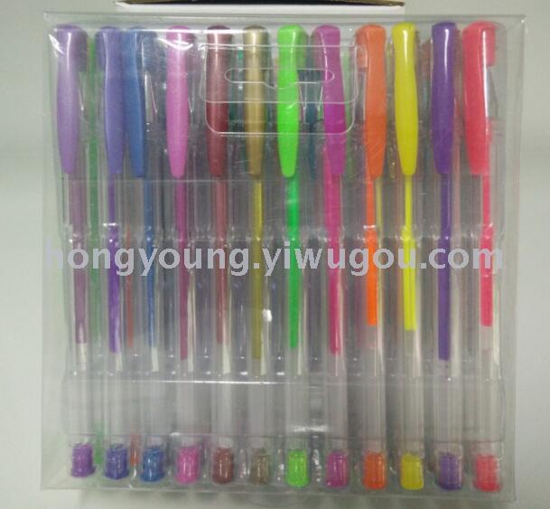 Flash color metallic fluorescent color neutral pen set custom 24 color 36 color 48 color 72 color Flash color metallic fluorescent color neutral pen set custom 24 color 36 color 48 color 72 color