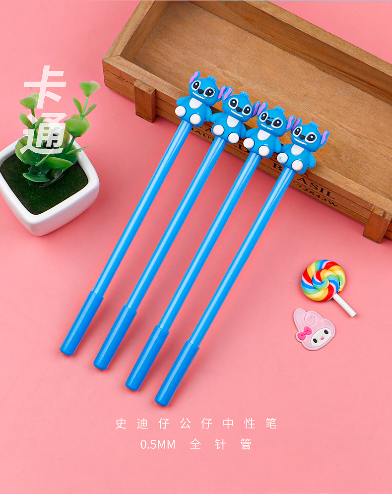 Cartoon Silicone Stitch Doll Writing Signature Pen Creative Stitch Modeling Gel Pen Student Water-Based Paint Pen