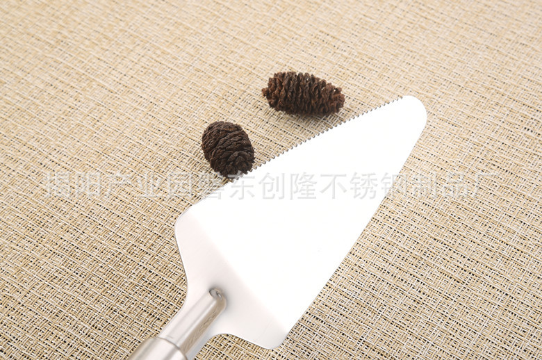 Stainless Steel round Tube Handle Cake Shovel 430 Material Pizza Shovel Triangle Spoon Cheese Shovel Stainless Steel round Tube Handle Cake Shovel 430 Material Pizza Shovel Triangle Spoon Cheese Shovel